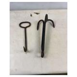 Vintage hay hook and vintage treble hook