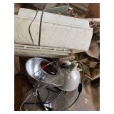 2 heat lamps, incubator and egg turner