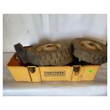 Caster wheels in tool box