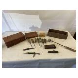 Ice picks and wooden boxes