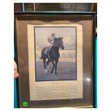 Ruffian horse framed pic