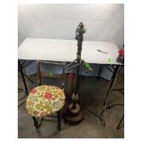 Vintage floor lamp and chair