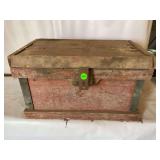 Wooden crate and contents