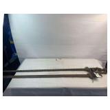 2 old wood clamps