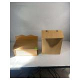 2 homemade wooden boxes