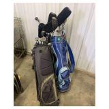 3 Golf Club bags and golf club caddy