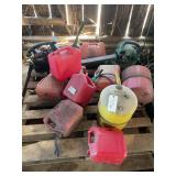 Pallet of gas cans