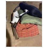 Box of assorted pillows