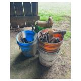 3 buckets of misc items