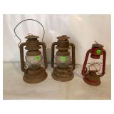 3 Vintage Lanterns