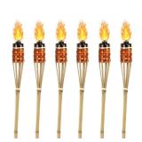 $45 36 in.Orange Bamboo Torches Includes Oil Canis