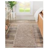 $20 Unique Loom Zermatt Shag Collection Linen 2'0'