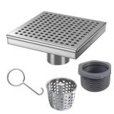 $45 6 in. x 6 in. Stainless Steel Square Shower Dr