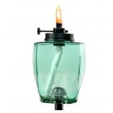 $23 TIKI Adjustable Flame Glass Torch 64-in Sea Gr