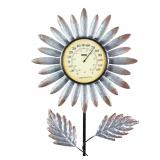 $37 Exhart Analog Wired Outdoor Silver Nature Ther