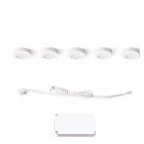 $55 Plug-In 5-Light White Dimmable Integrated LED