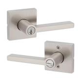 $52 Kwikset Halifax Square Satin Nickel Keyed Entr