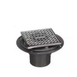 $24 Round Gray PVC Shower Drain with 4-3/16 in. Sq