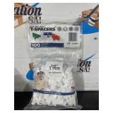 Tavy Two-Sided. T-Spacers 1/8  3 MM 100 T-Spacers