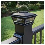 Deckorators Solar 4-in x 4-in Black LED Outdoor Po