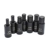 $37 1/2 in. Drive Hex Bit Impact Socket Set SAE (7