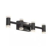 $119 Mist 27 in. 4 Light Black Modern Integrated L