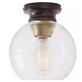 $40 Evelyn 8 in. Bronze Flush Mount Ceiling Light