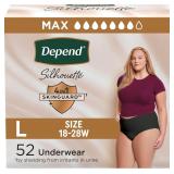 $53 Depend Silhouette Adult Diapers, Incontinence