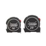 $18 Husky Husky 2pk 16 and 25ft Tape Measure