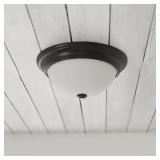 $18 Project Source 2-Light 13-in Matte Bronze Led,