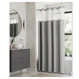 $37 InstaCurtain 71 in. W x 74 in. L Fabric Shower