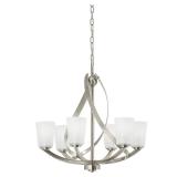 $220 Kichler Layla 6-Light Brushed Nickel Transiti