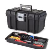 $6 16 in. Plastic Portable Tool Box with Metal Lat
