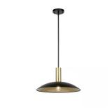 $70 19 in. W 1-Light Black Oversized Shaded Metal