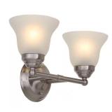 $37 Ashhurst 2-Light Brushed Nickel Vanity Light