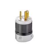 $15 20 Amp 125-Volt Straight Plug, Black and White