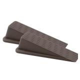 Heavy-Duty Brown Rubber Door Stop (2-Pack)