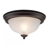 $15 11.25 in 2-Light Oil Rubbed Bronze Flush Mount