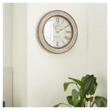 $84 24x24 in. Cream Distressed Wall Clock