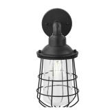 $40 1-Light Black Hardwired Outdoor Nautical Wall