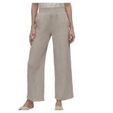 DKNY Women's Soft Cotton Gauze Wide Leg Pants