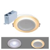 $33 Halo White 6 in. W LED Canless Recessed Downli