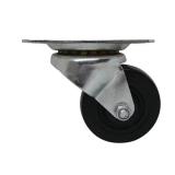 $74 4 in. Black Soft Rubber and Steel Swivel Plate