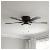 $55 Hampton Bay Hugger 52 in. LED Indoor Black Cei