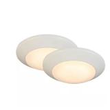 $33 7 in. White LED Flush Mount (2-Pack)