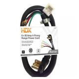 $39 6 ft. 6/4 50 Amp 4-Prong Range Power Cord, Bla