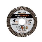 $25 RIDGID TURBO-V 4 in. Turbo Rim Diamond Blade f