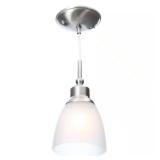 $53 Hampton Bay Riverbrook 1-Light Brushed Nickel