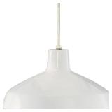 $90 1-Light White Pendant with Metal Shade