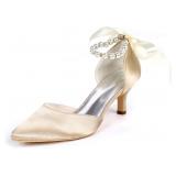 $39 Women's Pearl White Low Heel Comfortable Point